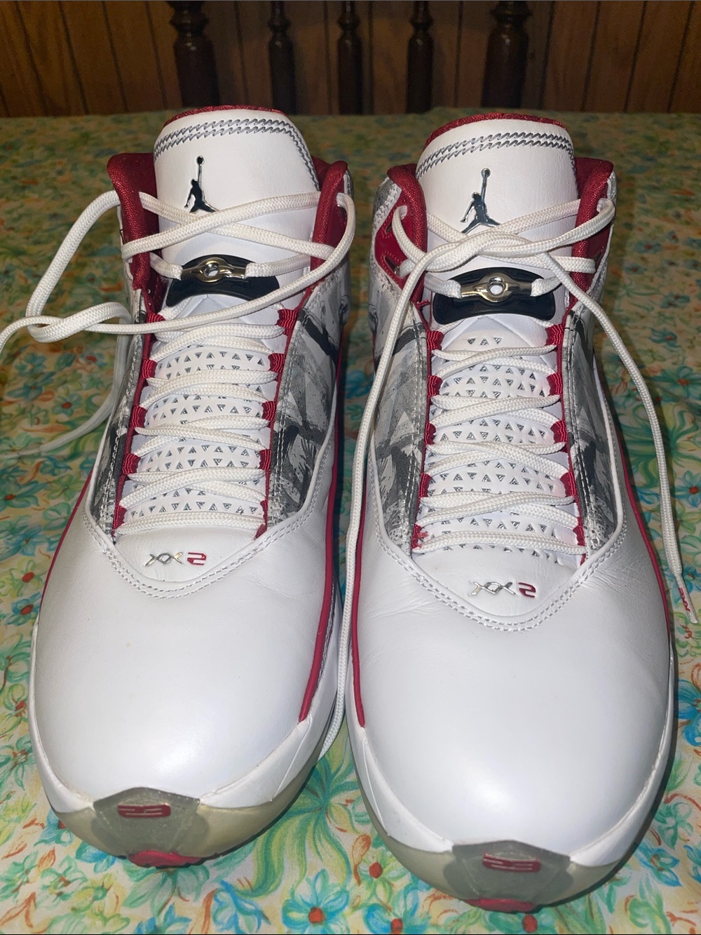 Varsity red & white vintage Jordan 22 OG omega sneakers (10.5)